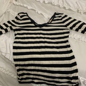 Stripped off the shoulder shirt